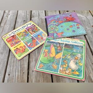Lot Vintage Childrens Records Story Book Reading Songs Classic Fairy Tale Fables